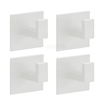 Self-กาวสีดําสีขาวHookสําหรับคีย์กระเป๋าแขวนเสื้อผ้าห้องน้ําRobe Coat Hookผ้าเช็ดตัวห้องน้ําอุปกรณ์ฮาร์ดแวร์ 1