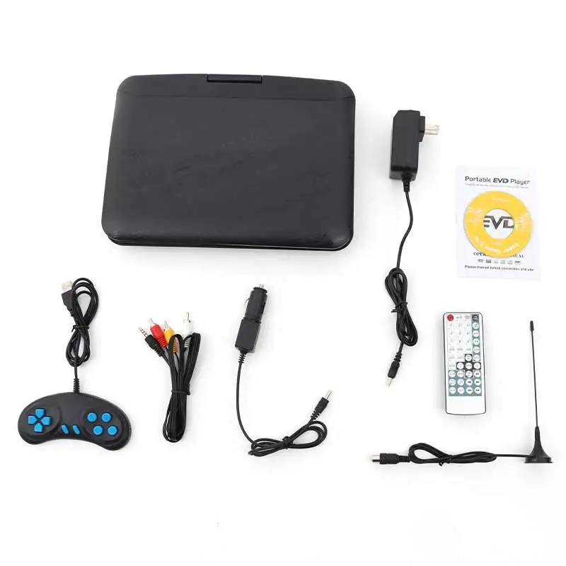 18.9Portable DVD Player with 13.3 HD Swivel Screen, Support Multiple DVD CD Formats/USB/SD Card/Sync TV,Remote Control