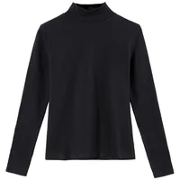 plus Size Women's Long Sve High Collar Thermal irt Autumn Winter Thiened Polyester Slimming Versatile Warm Top T-irt