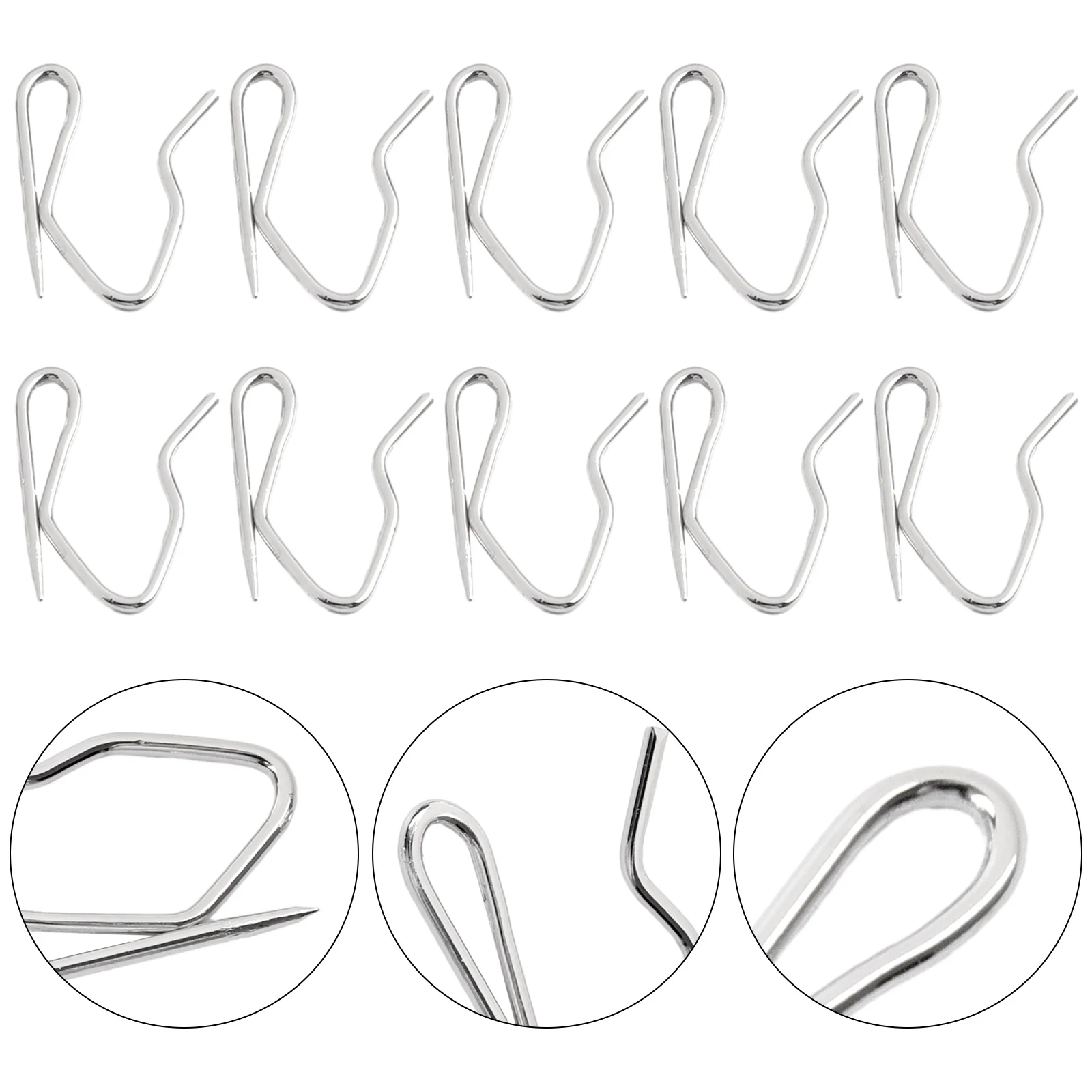 Curtain Hook Metal Pin S Hook 10/20/50pcs Home Hardware Accessories