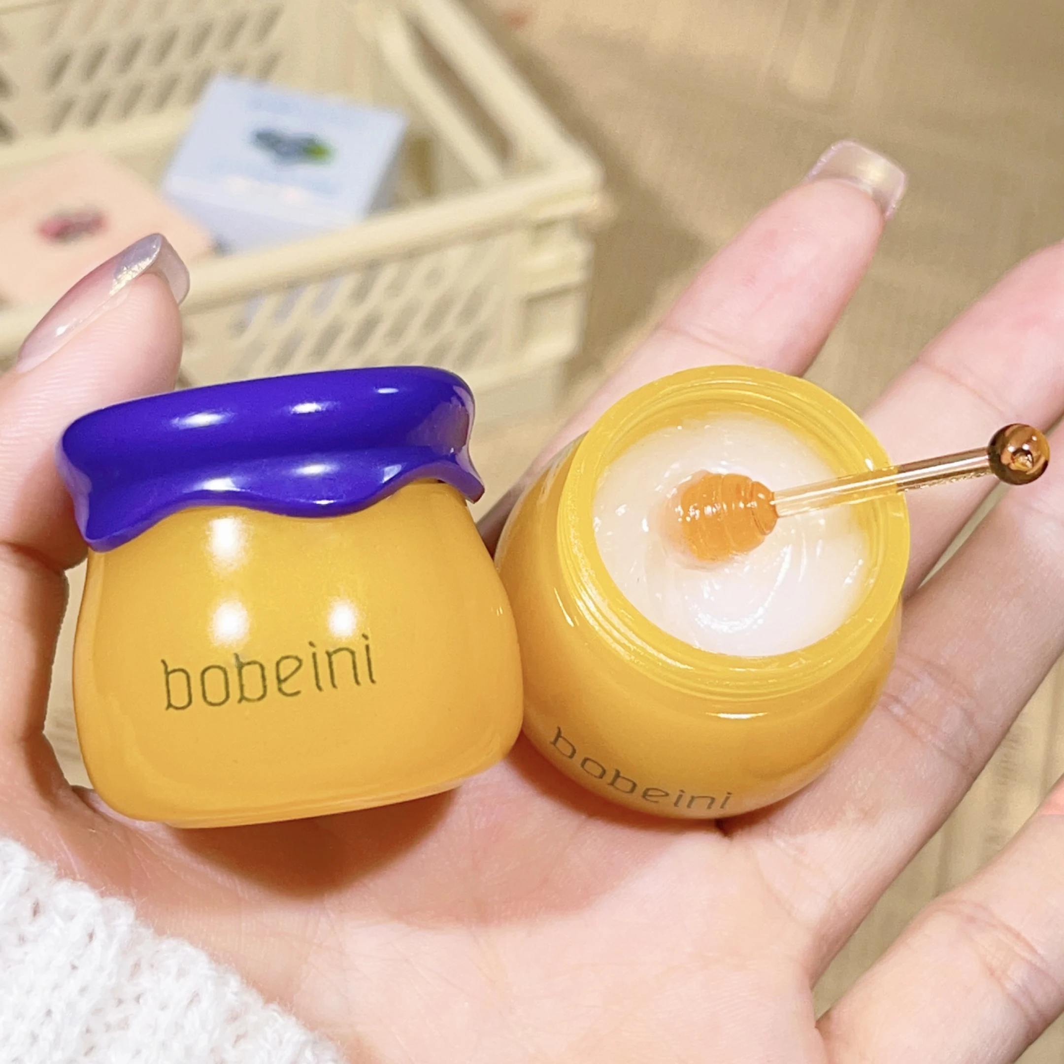 Hydrating Peach & Honey Lip Mask - Long-Lasting Moisture, Soothes Dry Lips, Reduces Fine Lines For Women 3