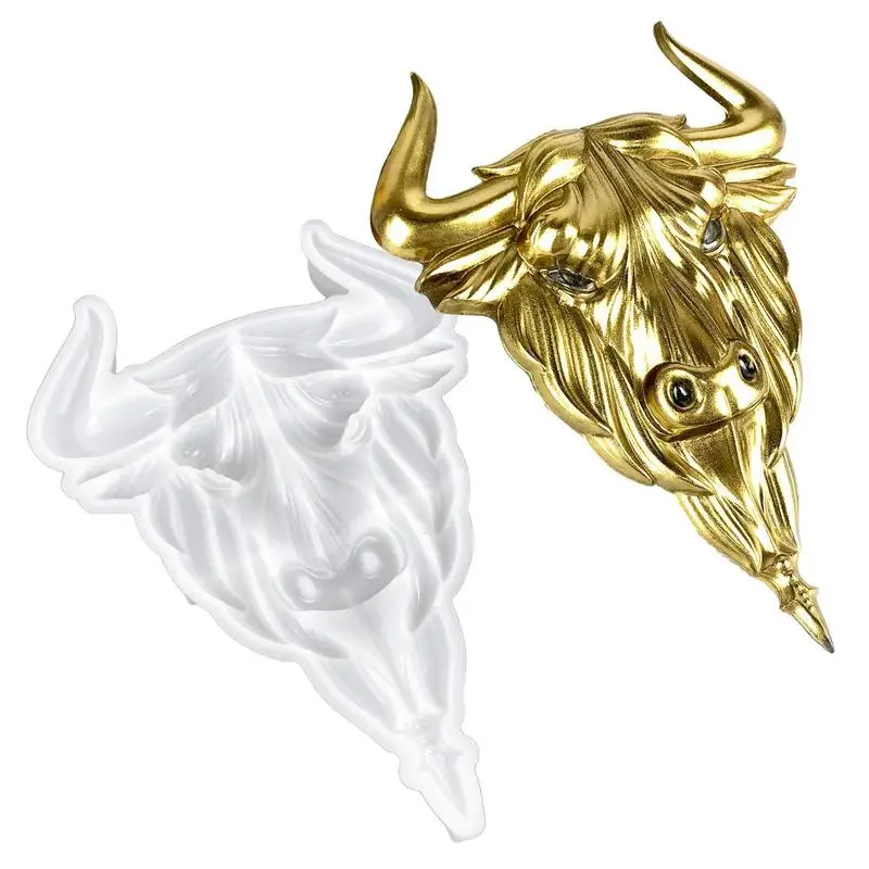 

Cow Headd Silicone Mold Creative Cow Headd Mold Silicone Semi 3D Cow Head Mold For Wall Decorating Resin Clay Mold Wall Decor