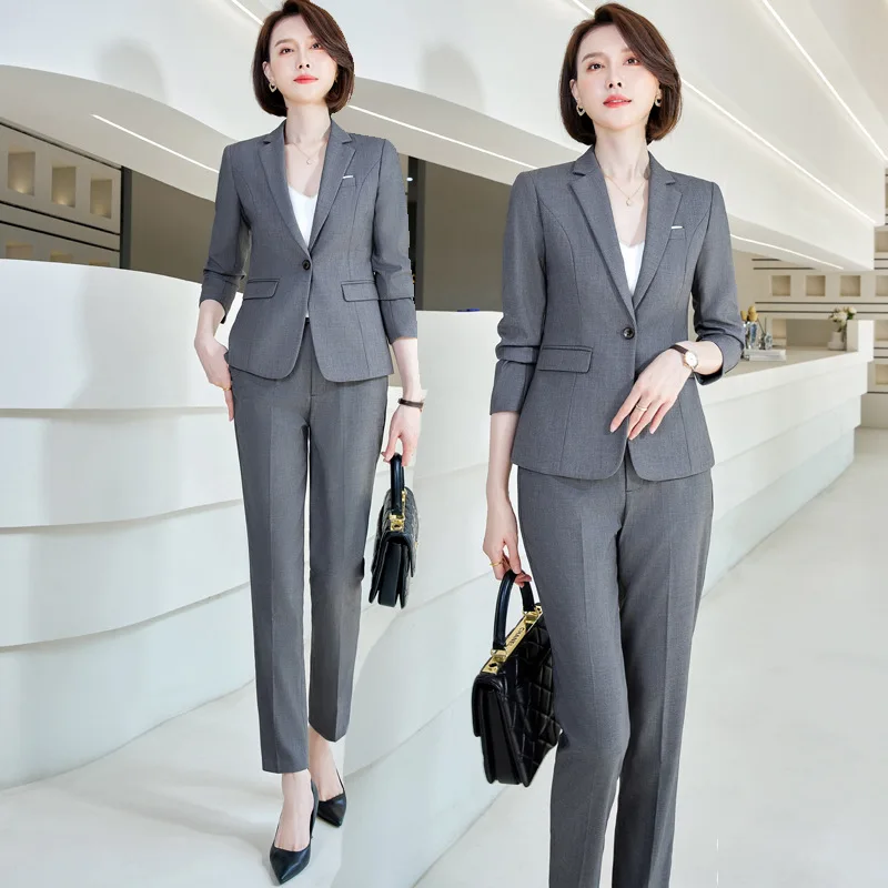 

High-End Business Suit Women's Formal Wear Hotel Manager Interview Civil Servant Work Clothes Suit Jacket Women's Autumn