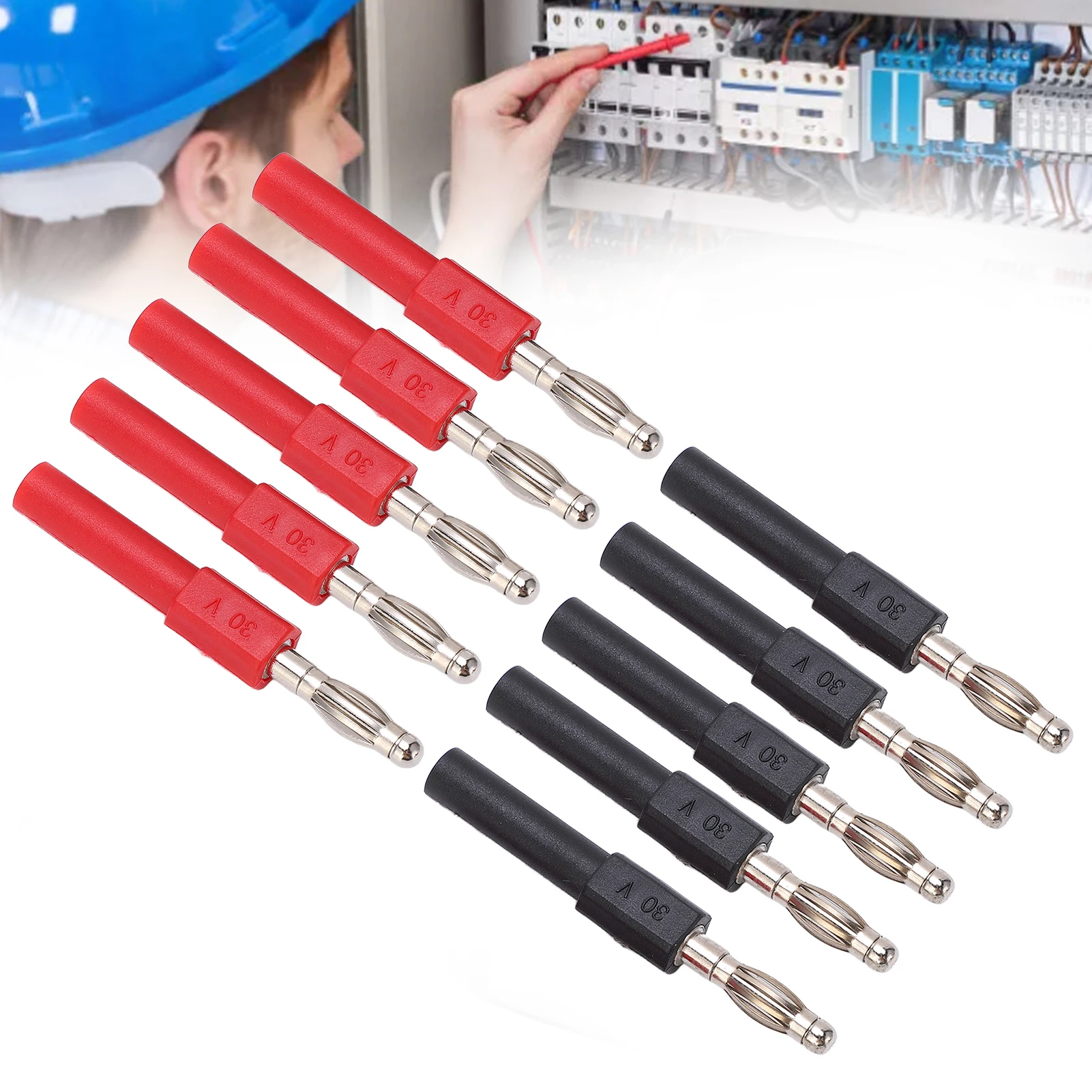 5Set J.20012 Banana Plug Connector 4mm Male to 2mm Female Multimeter Banana Plug Connector Adapter Adapter