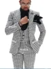 3 Pieces Wedding Prom Dress Slim Fitted  Plaid Blazer Sets Groom Men'S Suit Single Breasted Coat Pant Latest Design Luxury Wear 1