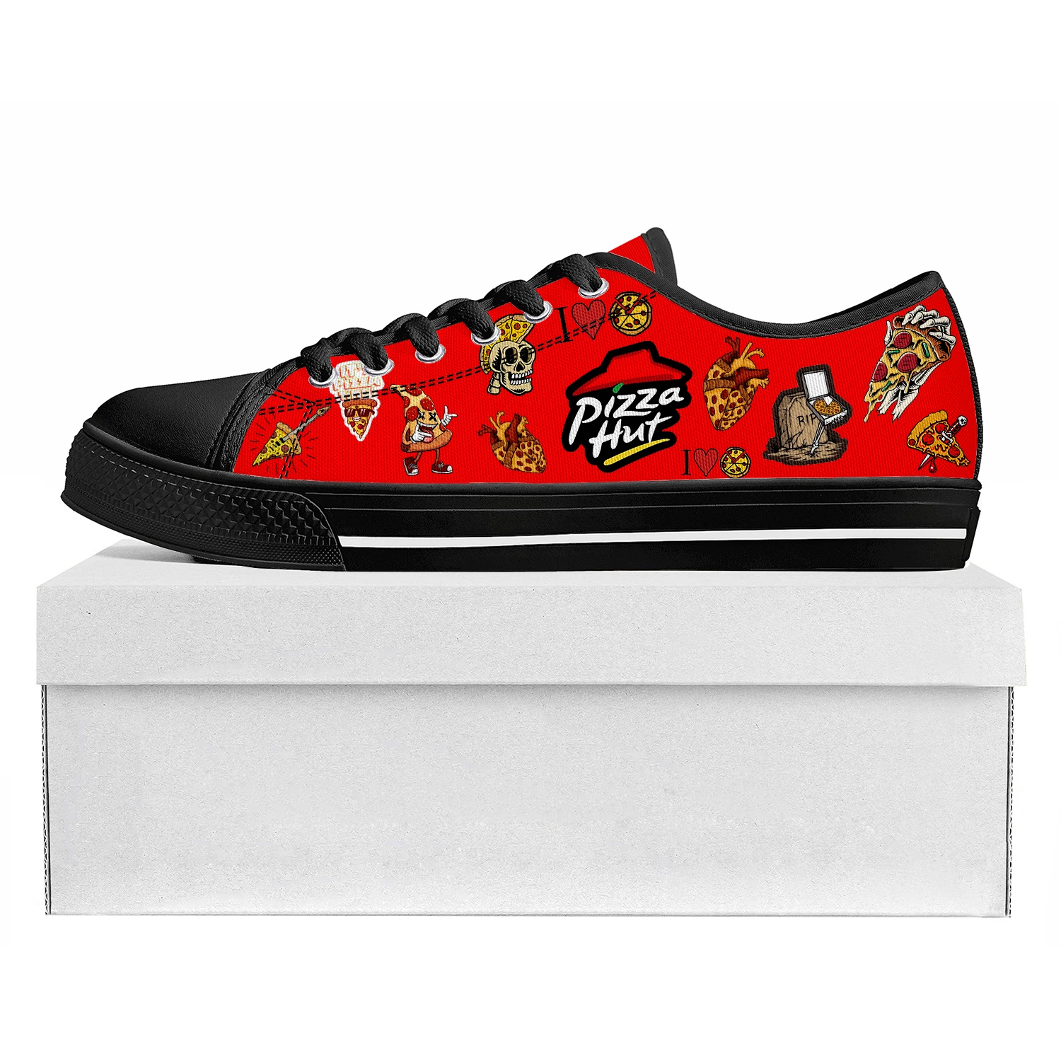 Pizza Pattern Hut Design Low Top High Quality Sneakers Mens Womens Teenager Tailor-made Shoe Canvas Sneaker Casual Couple Shoes