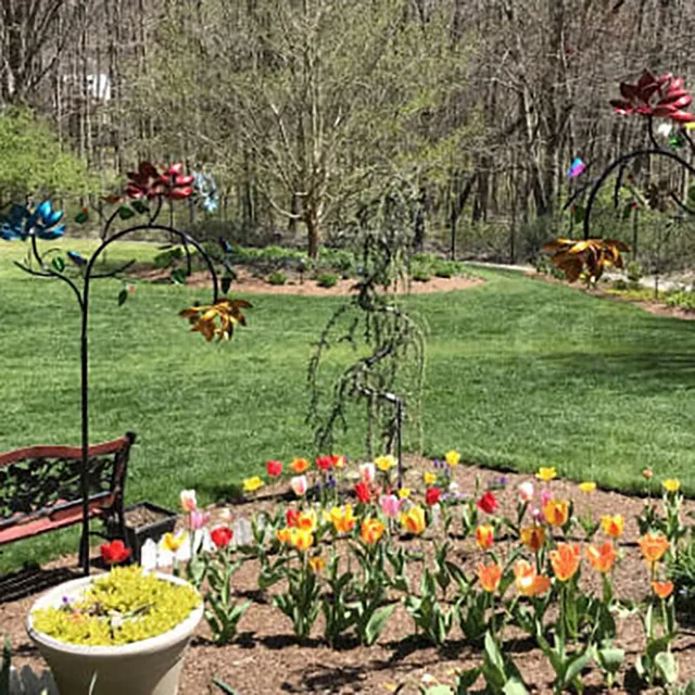 Nagy Fémszél -Fonógépek Szélmalom Az Udvarra És A Kertre 180 Cm Kültéri Művészeti Dekoráció Kerti Színes Dekorációs Csepphajó - Image 3