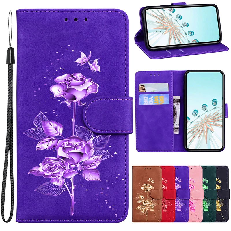 Leather Magnetic Wallet Flip Case - Universal Fit