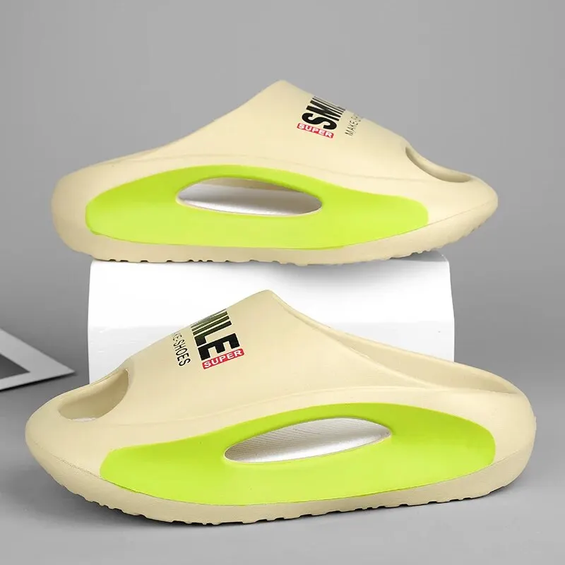 Men's Slippers High Quality EVA Soft Thick Soled Slippers Women's Fashion Wear Home Home Sandals Men's Beach Shoes