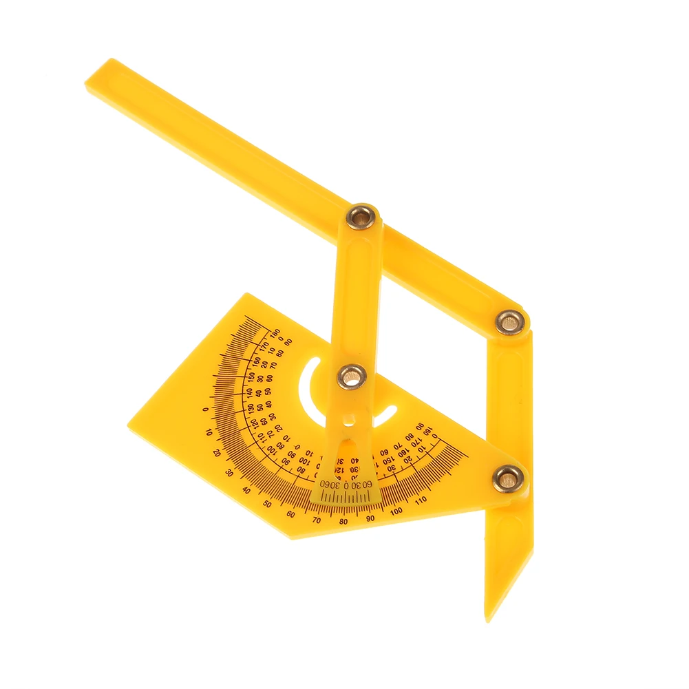 Plastic Angle Ruler Tools 0-180 Degree Angle Finder  Angle Finder Miter Gauge Universal for Carpenter Tool Woodworking