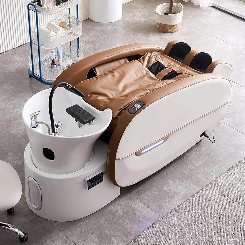 Headspa Massage Table Water Commercial Shampoo Chair Spa Hair Stock Japanese Jet Mobility Hairdressing Salon Shower Furniture