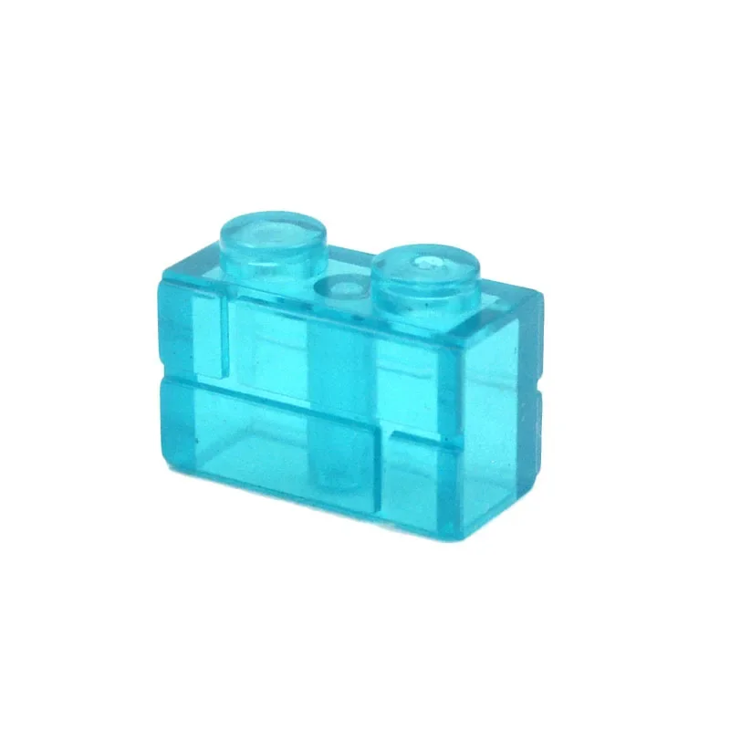 DIY 클래식 교육용 빌딩 블록, 레고 부품 호환 가능, 투명 색상, 100g, 1x2 도트 Moc, 120 개