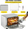 Convection Oven, 21L/19Qt, Quarter-Size Conventional Oven  , 1440W 3-Tier Toaster w/Front Glass Door, 6