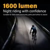 TOWILD 1600LM Bicycle Light 5000mAh Bike Light IPX6 Flashlight Aluminum Front Lamp Type-C Charging MTB Road Cycling Headlights 2