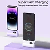 Mini 10000mAh Power Bank Built Cable Portable Mobile Phone Charger External Battery Capsule Powerbank for  IPhone Samsung Xiaomi 4