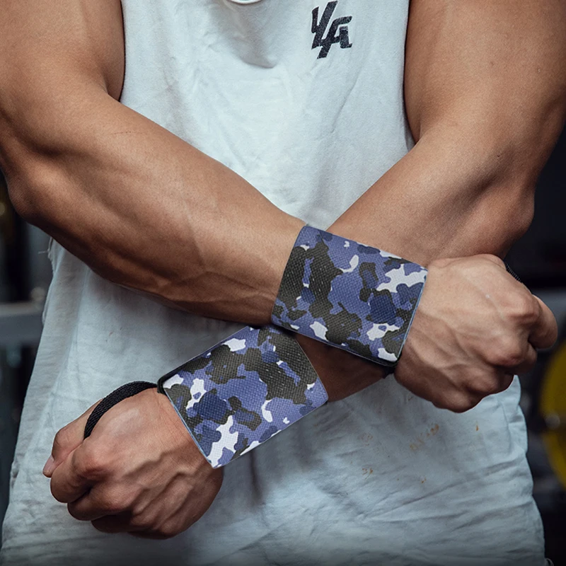 2 PCS Fitness Wrist Fit Adjustable Wristband Elastic Wrist Wraps Bandages for Weightlifting Powerlifting Breathable Support