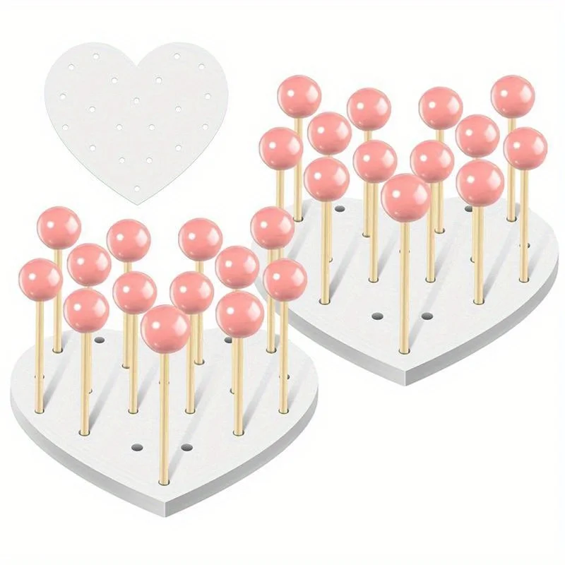 Acrylic heart-shaped lollipop Stand Display stand, perforated lollipop stand for parties, celebrations and events