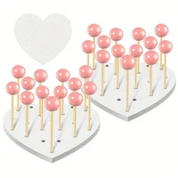 Acrylic heart-shaped lollipop Stand Display stand, perforated lollipop stand for parties, celebrations and events 1