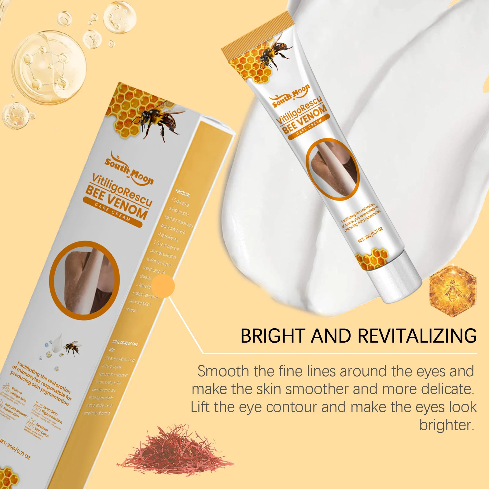 Vitiligo Relief Cream Leukoplakia Mycosis Soothing Ointment Remove White Spots Promote Melanin Production Moisturizing Skin Care