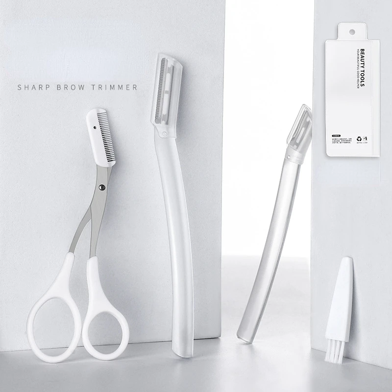 1 Set Eyebrow Trimmers Eyebrow Trimming Knife with Precision Cover Face