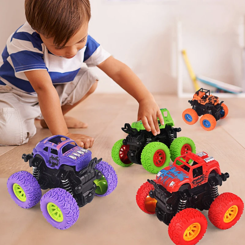 

Toys Car Four-wheel Drive off-road Vehicle Stunt Dump Cars Inertia Car Boy Toy Car Dinosaur Pull Back Children Toy Gift