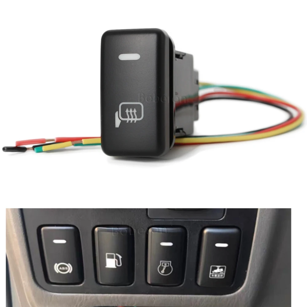 Per Toyota Tacoma Land Cruiser Reiz Hilux Prado 120 Fj Cruise Car Orange Led Light Specchietto Retrovisore Riscaldamento Interruttore A Pulsante