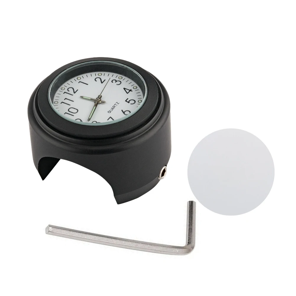 Luminous Dial Motorcycle Handlebar Clock and Thermometer