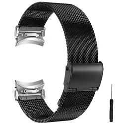 Elegant Milanese Mesh Metal Band for Smartwatch - Quick Fit Design Bracelet Strap (Black - S)