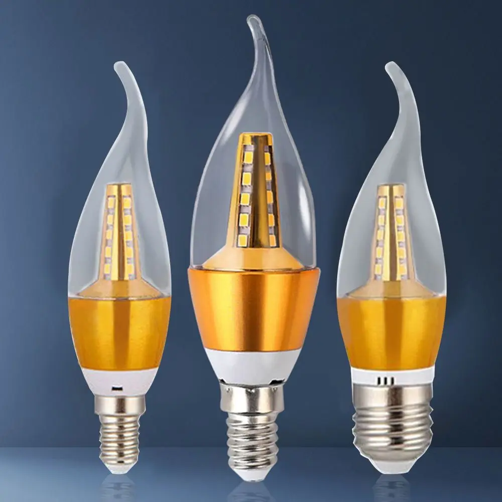 

110-220V Led Candle Bulbs Hot E14 5W Energy Saving Lamp White light 9W Home Decoration
