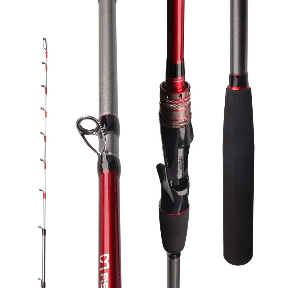 Canne pêche seiche FISHINGFANS 1.5m à 1.75m sensible jigging bateau eau salée ML MH