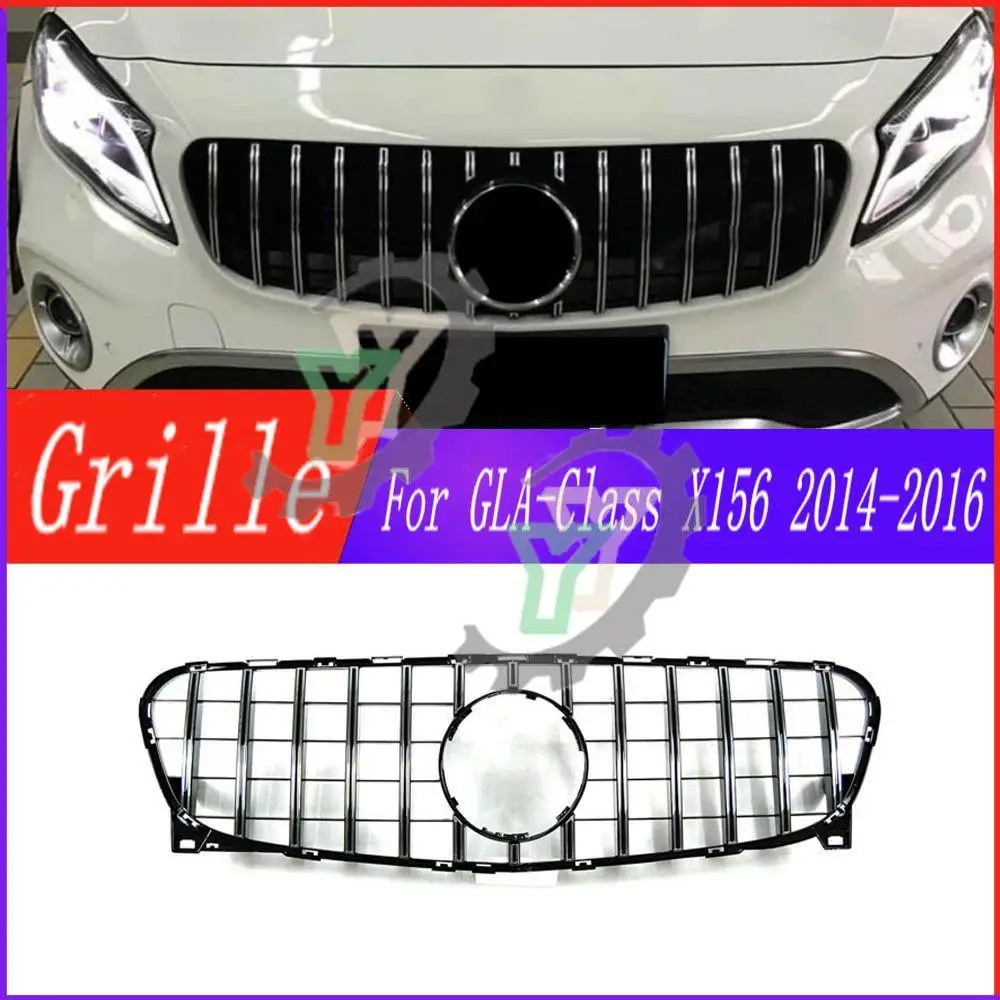 

W156 Facelift Front Bumper Hood Grille Racing Grill For Mercedes Benz GLA Class X156 GLA180 GLA200 GLA250 GLA45 2014 2015 2016