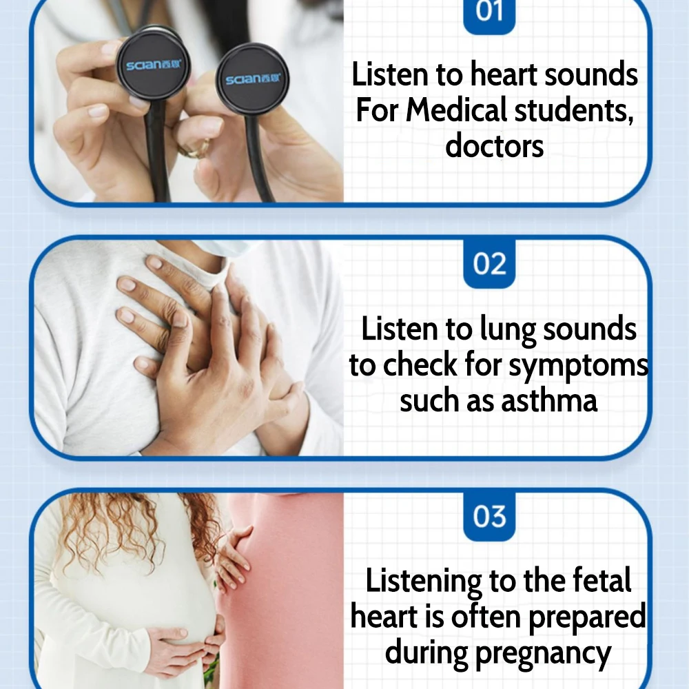 Scian Professional Universal Medical Stethoscopes Fetal Heart Multifunctional Medical Health Cardiology Stethoscope for nurses
