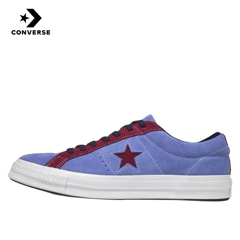 thumbnail image 1 of Converse One Star Green WWhite Splicing Bag con soporte sexual Zapatillas de tabla de caña baja unisex, color verde, 1 of 5