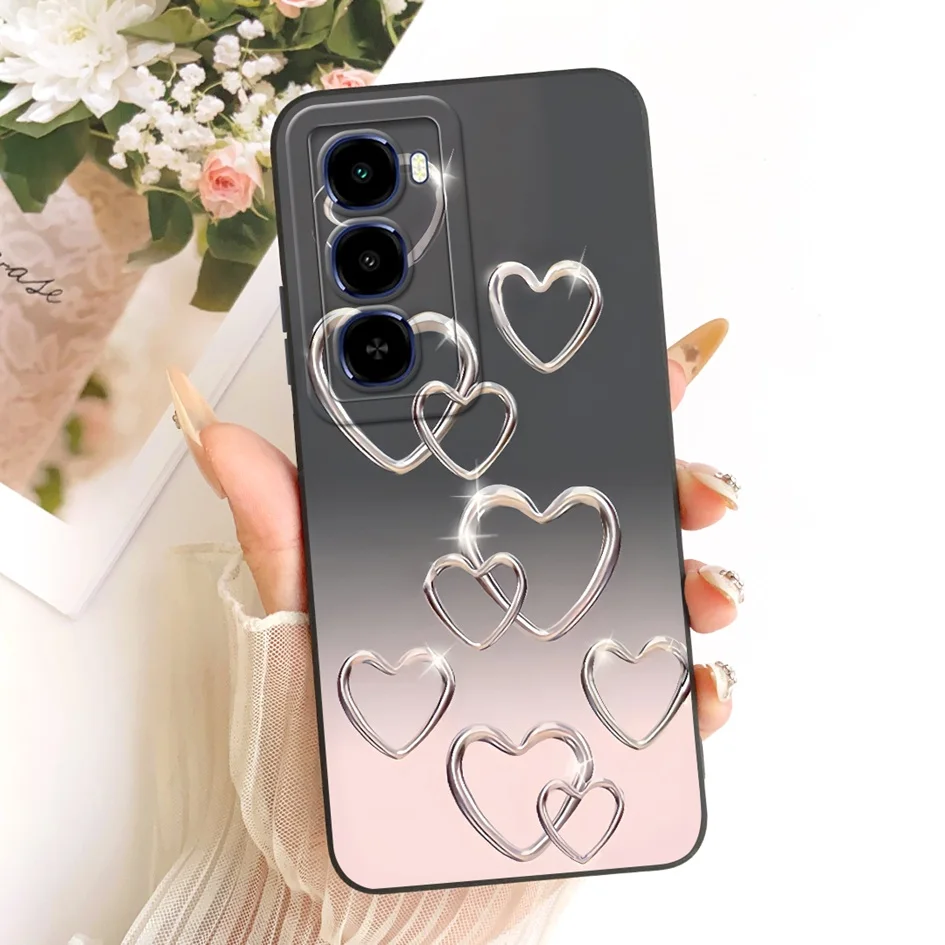 Stylish Flower Soft Liquid Silicone Phone Case Cover