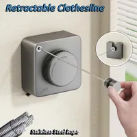 Retractable Clothesline Indoor Retracting Clothes Drying Laundry Line Wall Mounted Non-Sagging Outdoor Clothes Hanger Line 1