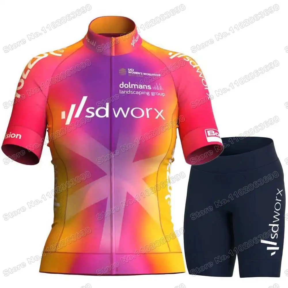 2023 Women Belgium Champion Team SD Worx Cycling Jersey Set Lotte