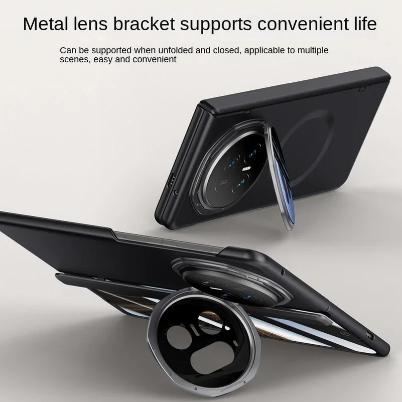 Luxury Wireless Charging Rugged Protective Case with HD Tempered Glass Screen Film and Lens Bracket