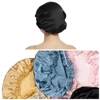 Luxury Pure Silk Hair Bonnets For Sleeping 19 Momme Mulberry Silk Turbans Sleep Cap Silk Headwrap Night Cap For Women Hair Care 3