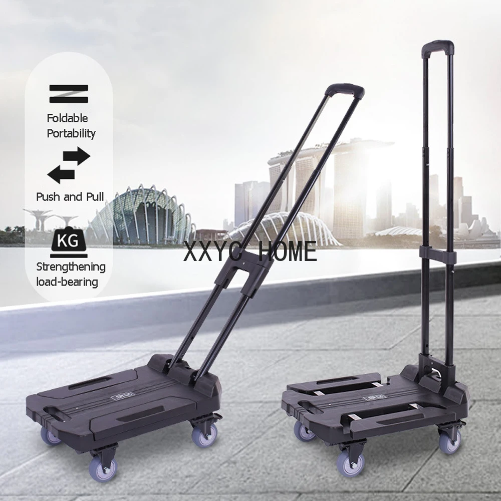 

200kg Heavy Duty Foldable Hand Sack Wheel Trolley Folding Truck Barrow Cart Travel Luggage Shopping Cart Portable Home Use