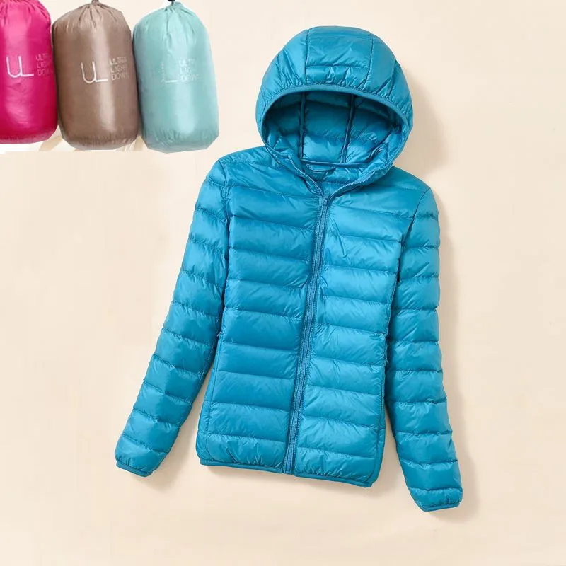 2023SpringAutumnWomenUltralightThinDownJacketWhiteDuckDown