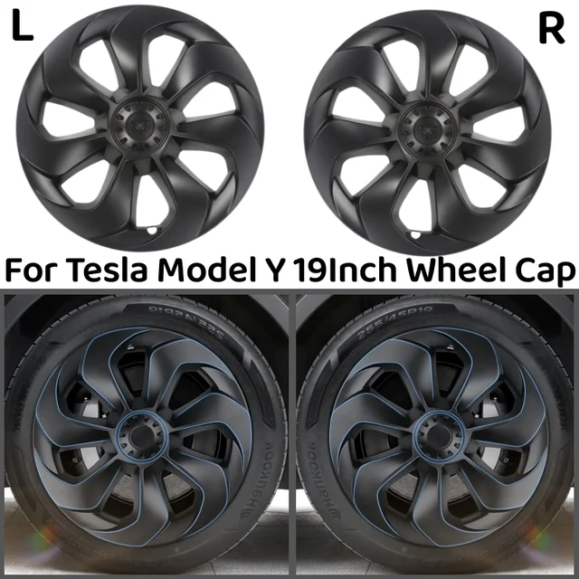 4 Stück 19-Zoll-Radabdeckung für Tesla Modell y Naben kappe