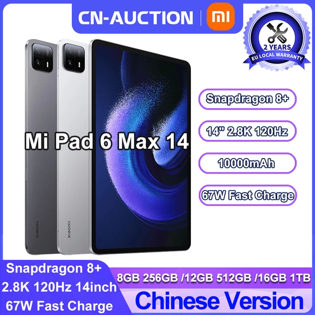 New Xiaomi Pad 6 Max 14 Tablet PC Snapdragon 8+ 10000mAh Battery 14-inch  120Hz 2.8K UHD Screen 67W Fast Charger Mi Pad - AliExpress