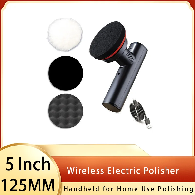 Handheld Electric Mini Polisher for Home Use Polishing Car Waxing Buffing Scratch Automotive Paint Restoration With Wheel home wool felt wheels white polishing wheel silver 3 175mm 33pcs accessory buffing wheel kit household durable