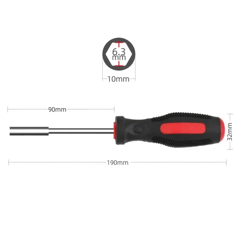 4 Drehgriffe Für Stecknüsse – 6,35 Mm (1/4 Zoll) Antrieb, Schwarz, Für Einfacheres Schrauben