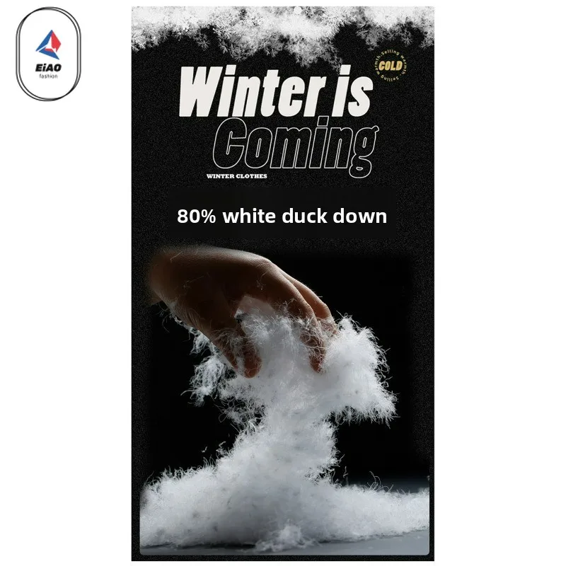 Eiao 2026 High Quality Down Pants Men Thickened Warm White Duck Down Windproof Trousers Casual Outdoor Ski Hunting Padded Pants