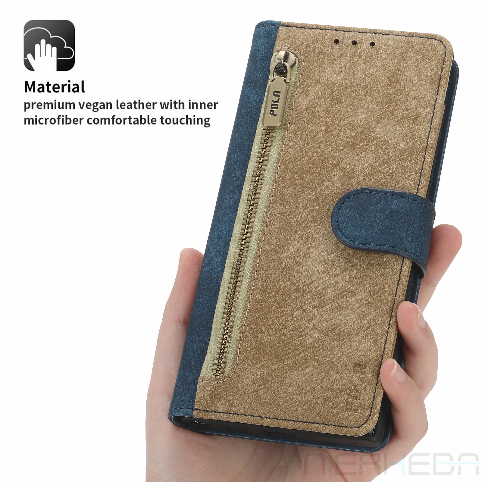 Premium Anti-Theft Brush Leather Wallet Case