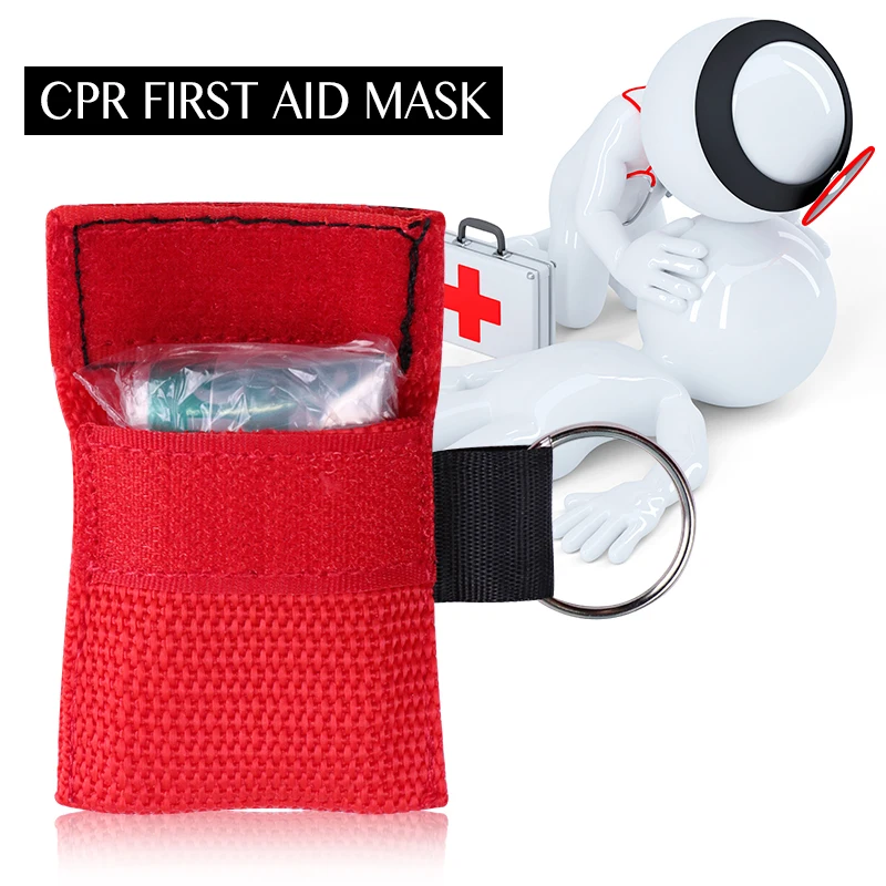 Pack of Disposable CPR Masks with One-Way Valve for Emergency Resuscitation and First Aid