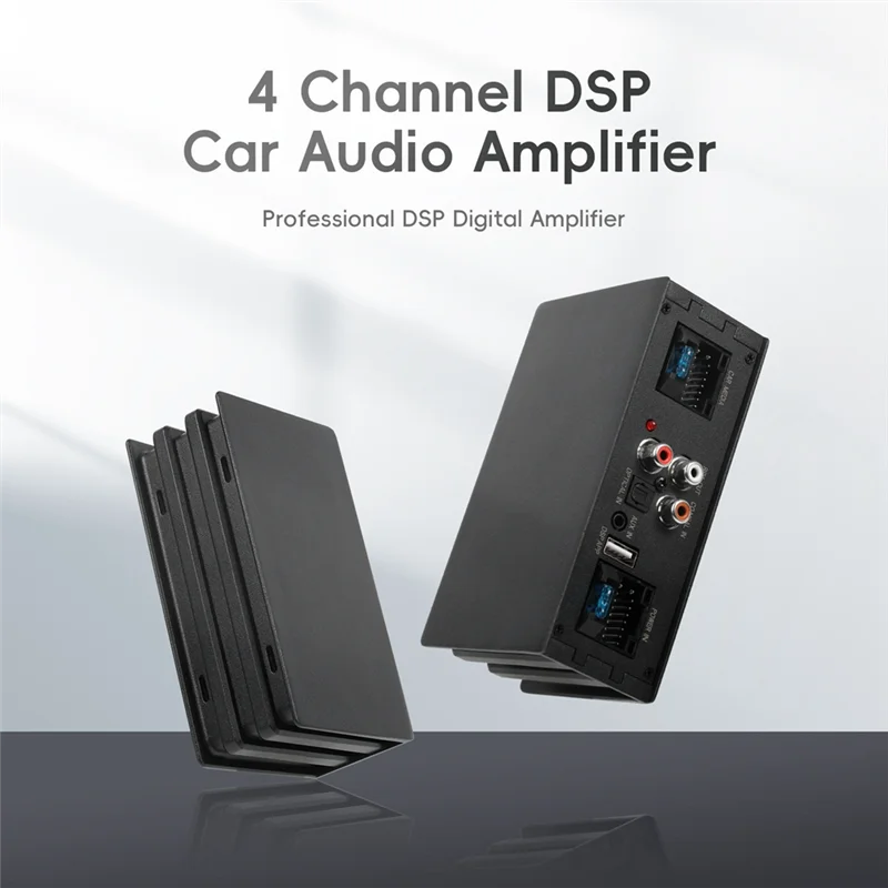 Car Digital Signal Processor Amplifier For Radio Stereo Subwoofer With Fiber Optic Input Plug And Play