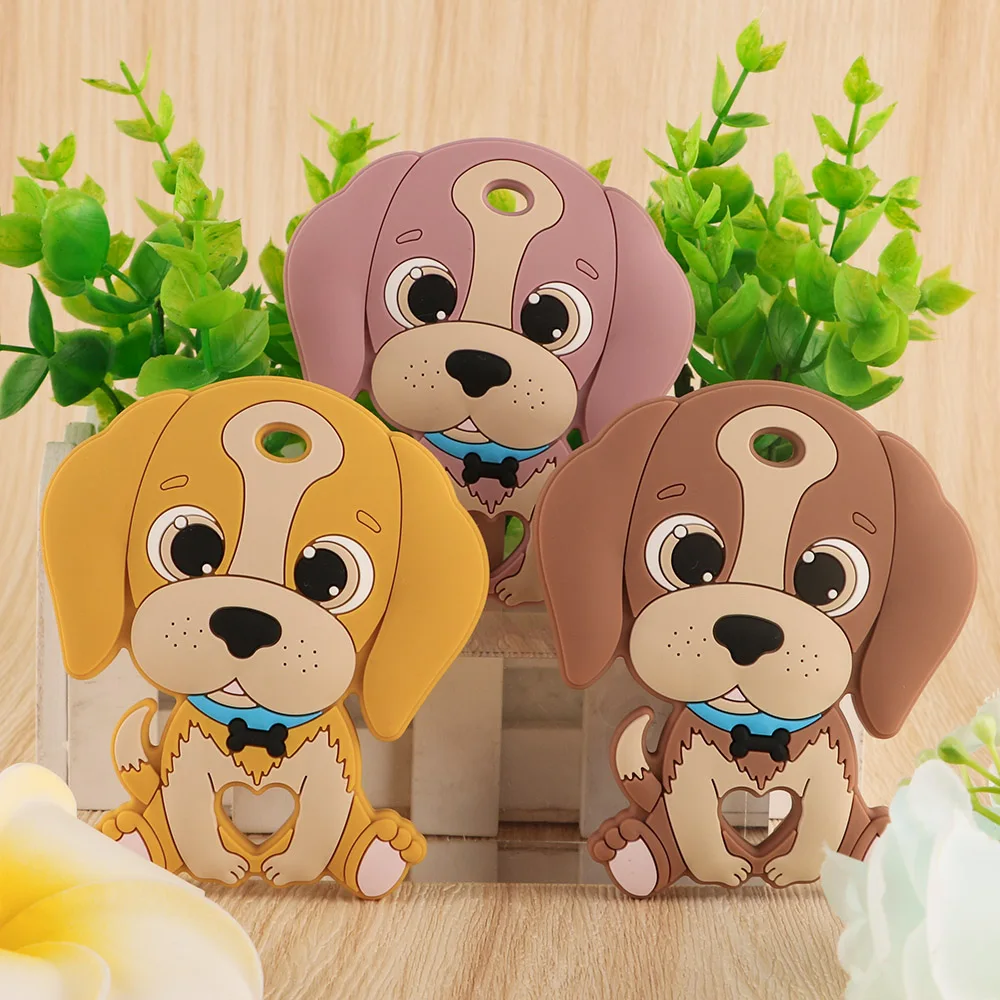 Kovict New Dog Baby Silicone Beads Teether Clips Cartoon Animals Teeth Care Pendants DIY Pacifier Chain Accessories Baby Toys 5 S1e5a91e70a8743a4a3b3f48b000d23129