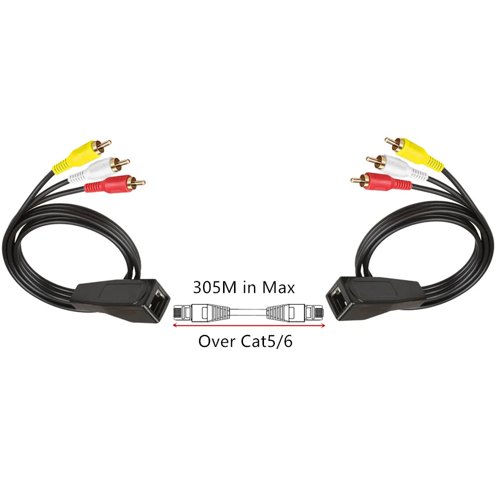    ̺   Ʈũ ̺ , RJ45 -3RCA  rj45 -3 ͽ , 305m